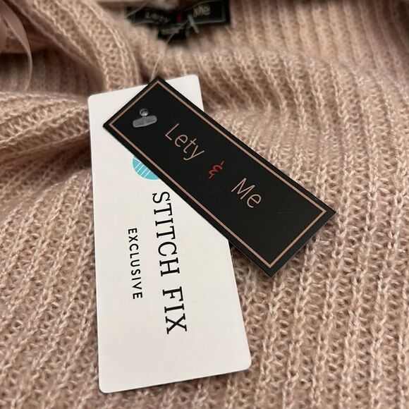 Lety & Me mauve and white mixed media open cardigan Size M New - Picture 7 of 9